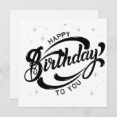 ハッピーバースデーはがき 招待状 (正面/裏面)