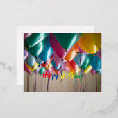 ハッピーバースデーはがき 箔シーズンポストカード (正面/裏面)