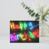 ハッピーバースデーはがき(色鮮やか) ポストカード (スタンド正面)