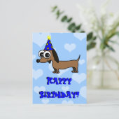 ハッピーバースデーはがき – Dachshund ポストカード (スタンド正面)