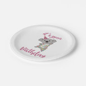 ハッピーバースデーはコアラかわいい動物の広告を望む ペーパープレート (アングル)
