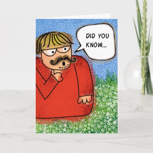 ハッピーバースデーはジョーク間抜けカードを知った カード (正面)