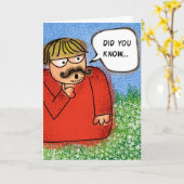 ハッピーバースデーはジョーク間抜けカードを知った カード (黄色い花)