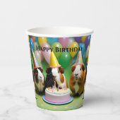 ハッピーバースデーはパーティーモルモット、 紙コップ (正面)