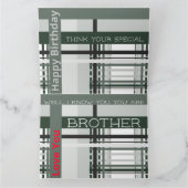 ハッピーバースデーは兄最高のに対して カード (内部)