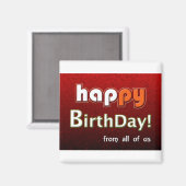 ハッピーバースデーは全米の星 マグネット (正面/裏面)