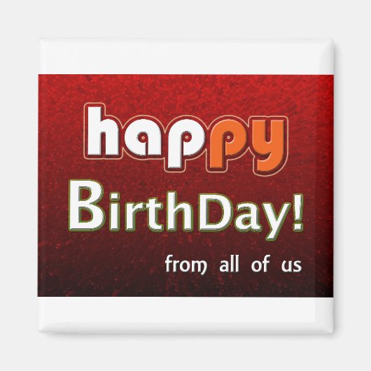 ハッピーバースデーは全米の星 マグネット (正面)