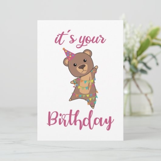 ハッピーバースデーは可愛い動物Aduを負担したい 招待状 (スタンド正面)