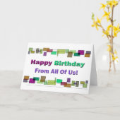ハッピーバースデーは我々全員から! カード (黄色い花)