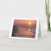 「ハッピーバースデーは日の出から日没まで カード (正面)