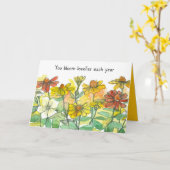 ハッピーバースデーは毎年ラブリエ カード (黄色い花)