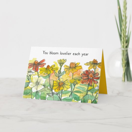 ハッピーバースデーは毎年ラブリエ カード (正面)