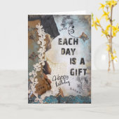 ハッピーバースデーは毎日ギフトコラージュ カード (黄色い花)