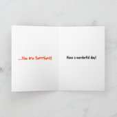 ハッピーバースデーは猫が好き、ケーキが好き、ワインが好き カード (内部)