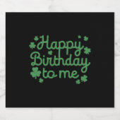 ハッピーバースデーは私に，生まれSt patricks day スパークリングワインラベル (シングルラベル)