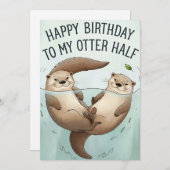 ハッピーバースデーは私の半夫おもしろい妻に シーズンカード (正面/裏面)