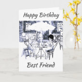 ハッピーバースデーは私の特別な友最高の人に** カード (黄色い花)