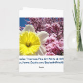 ハッピーバースデーは美しい女性を梳きますDaffodils カード (裏面)