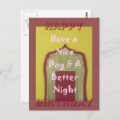 ハッピーバースデーは良い日と良い夜を過ごす ポストカード (正面/裏面)