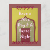 ハッピーバースデーは良い日と良い夜を過ごす ポストカード (正面)