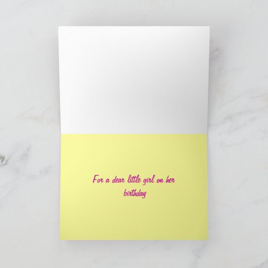 ハッピーバースデーは2歳、一流の前部を加えます カード (内部)