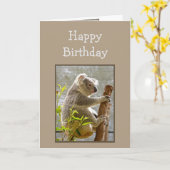 ハッピーバースデーは"丘の上おもしろい" カード (黄色い花)