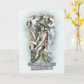 ハッピーバースデーは、今です人行きます カード (黄色い花)