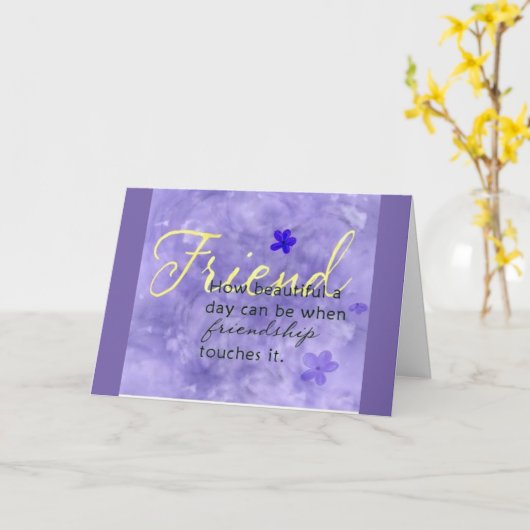 ハッピーバースデーは「今まで最高のの友達」へ カード (黄色い花)