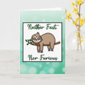 ハッピーバースデーは、速くもせず、怒りに満ちた怠け者もいない カード (黄色い花)