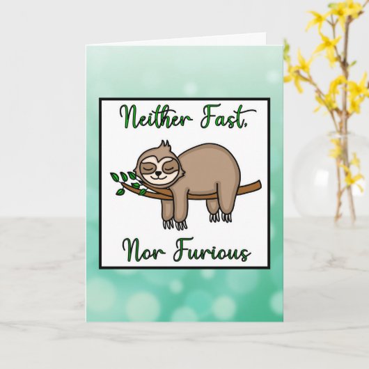 ハッピーバースデーは、速くもせず、怒りに満ちた怠け者もいない カード (黄色い花)