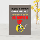 ハッピーバースデーばあちゃん カード (黄色い花)