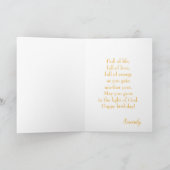 ハッピーバースデーひまわりハート カード (内部)