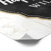 ハッピーバースデーひまわり&ウッド素朴パーティーデコール ポスター (角)