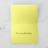 ハッピーバースデーひまわり カード (内部)