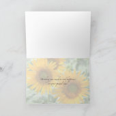 ハッピーバースデーひまわり カード (内部)