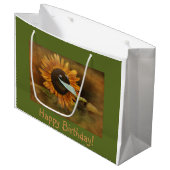 ハッピーバースデーひまわり ラージペーパーバッグ (正面アングル)