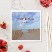 ハッピーバースデーへのビーチパス スタンダードランチョンナプキン (インサイチュ)