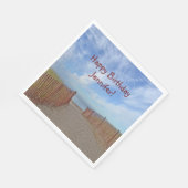 ハッピーバースデーへのビーチパス スタンダードランチョンナプキン (角)