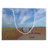 ハッピーバースデーへのビーチパス ラージペーパーバッグ (裏面)