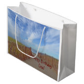 ハッピーバースデーへのビーチパス ラージペーパーバッグ (正面アングル)