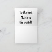 ハッピーバースデーへの最高のナース カード (内部)