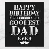 ハッピーバースデーへクールパパエバーワインラベル ワインラベル (シングルラベル)