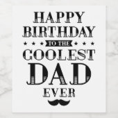 ハッピーバースデーへクールパパエバーワインラベル ワインラベル (シングルラベル)