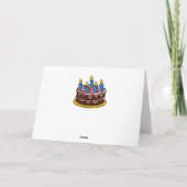 ハッピーバースデーへライムグリーン、イエロー誕生日 カード (裏面)