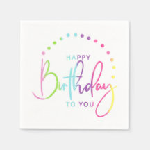 ハッピーバースデーへレインボーカラー