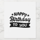 ハッピーバースデーへ幸せな誕生日へ ワインラベル (シングルラベル)