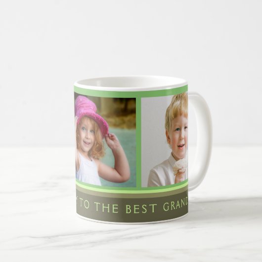 ハッピーバースデーへ最高ののGrandpa写真コラージュ コーヒーマグカップ (正面右)