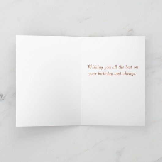 ハッピーバースデーへ砂漠の秋の風景 カード (内部)