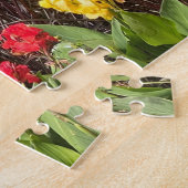 ハッピーバースデーまたはテキスト自然パーク花 ジグソーパズル (側面)