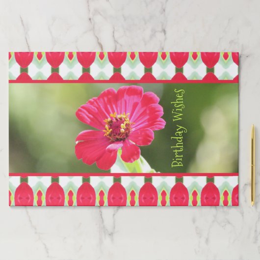 ハッピーバースデーまたは任意の大事な行事紙プレイスマット ペーパーパッド (インサイチュ)